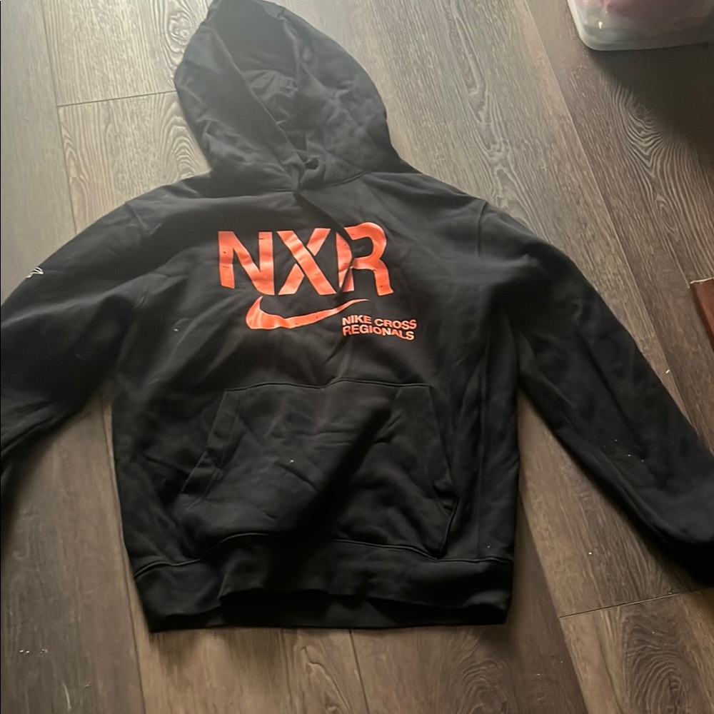 Nike Black Hoodie with Orange NXR Logo